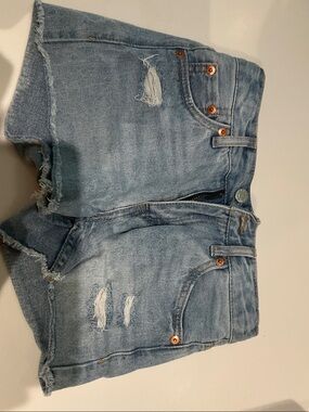 Levi's Light Blue Girls Girlfriend Shorty Short